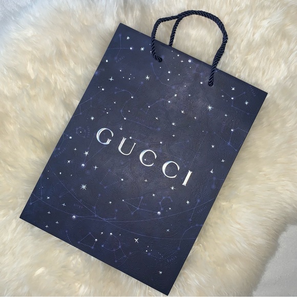 NEW! GUCCI Shopping Bag, Navy with Stars & Constellations, GORGEOUS! - Picture 2 of 15